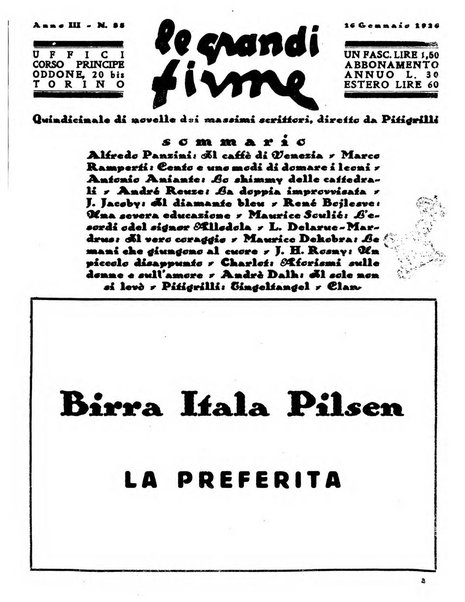 Le grandi firme quindicinale di novelle dei massimi scrittori