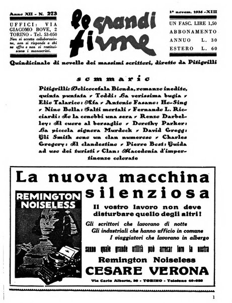 Le grandi firme quindicinale di novelle dei massimi scrittori