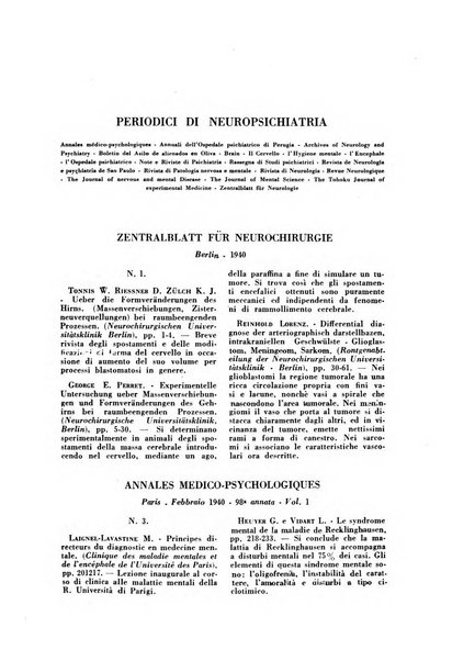 Nevrasse fisiopatologia e clinica del sistema nervoso centrale, neurochirurgia, neuroradiologia, psichiatria