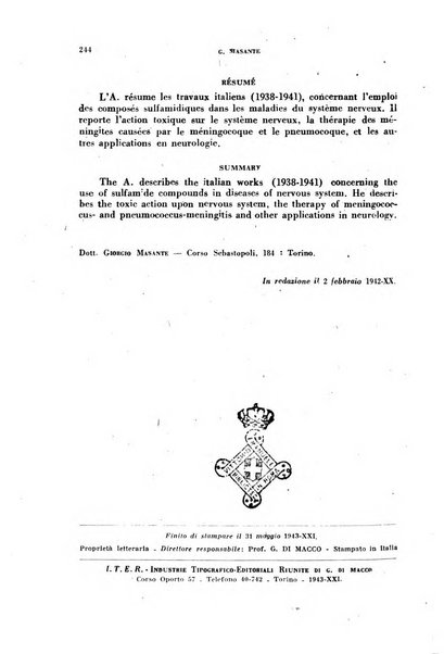 Nevrasse fisiopatologia e clinica del sistema nervoso centrale, neurochirurgia, neuroradiologia, psichiatria