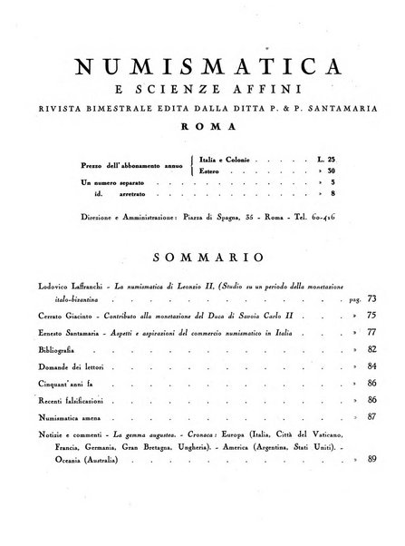 Numismatica e scienze affini rivista bimestrale