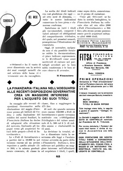 Orizzonti rivista mensile illustrata