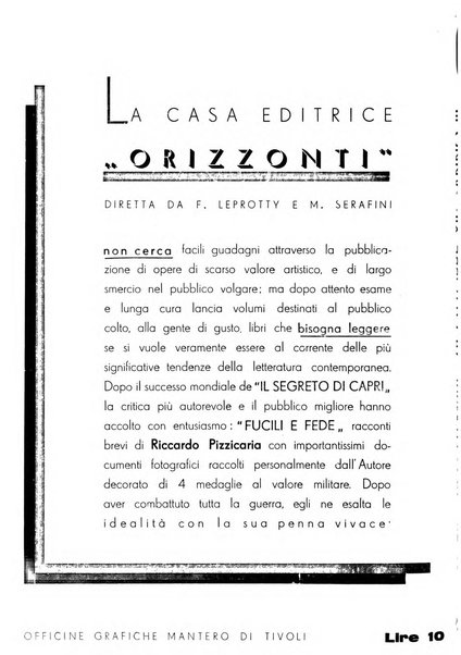 Orizzonti rivista mensile illustrata