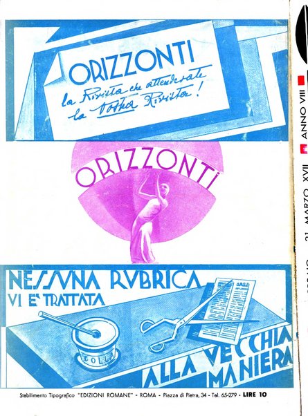 Orizzonti rivista mensile illustrata