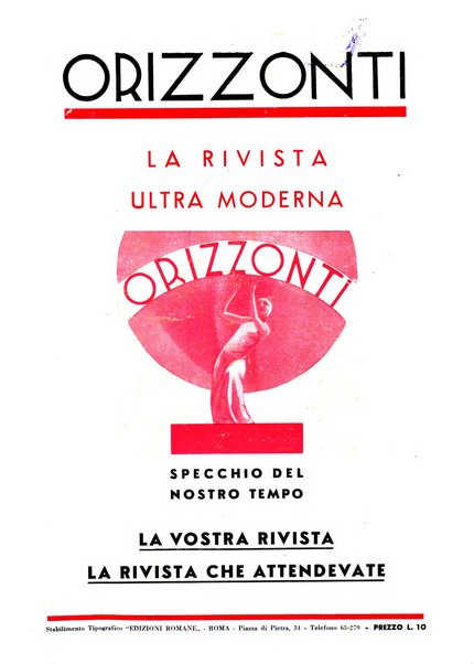 Orizzonti rivista mensile illustrata