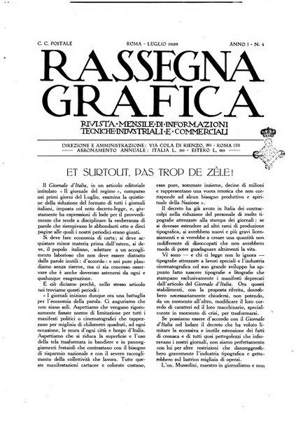 Rassegna grafica rivista mensile di informazioni tecniche, industriali e commerciali