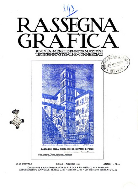 Rassegna grafica rivista mensile di informazioni tecniche, industriali e commerciali