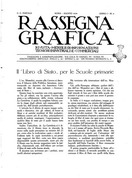 Rassegna grafica rivista mensile di informazioni tecniche, industriali e commerciali