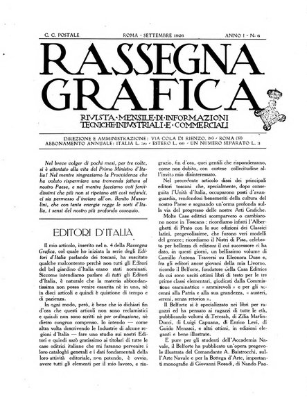 Rassegna grafica rivista mensile di informazioni tecniche, industriali e commerciali