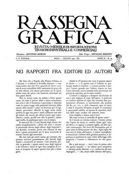 Rassegna grafica rivista mensile di informazioni tecniche, industriali e commerciali