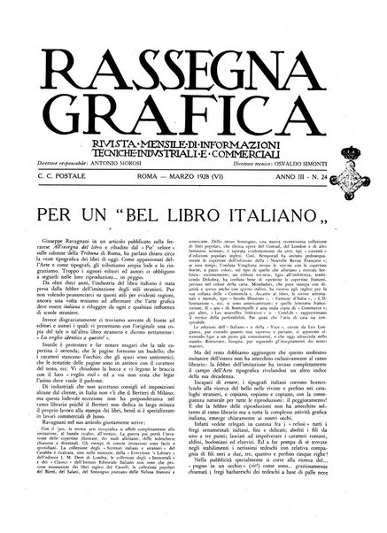 Rassegna grafica rivista mensile di informazioni tecniche, industriali e commerciali