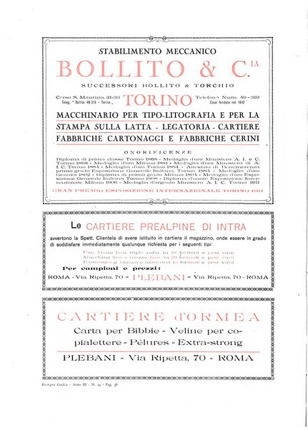 Rassegna grafica rivista mensile di informazioni tecniche, industriali e commerciali