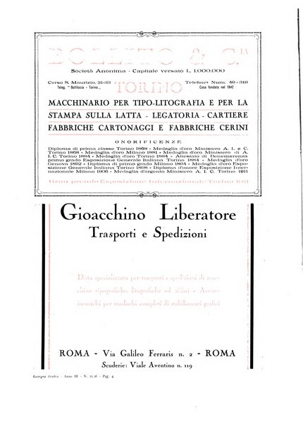 Rassegna grafica rivista mensile di informazioni tecniche, industriali e commerciali