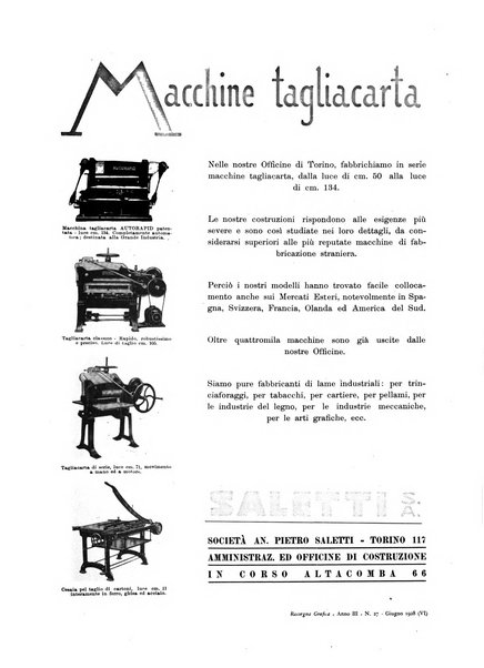 Rassegna grafica rivista mensile di informazioni tecniche, industriali e commerciali