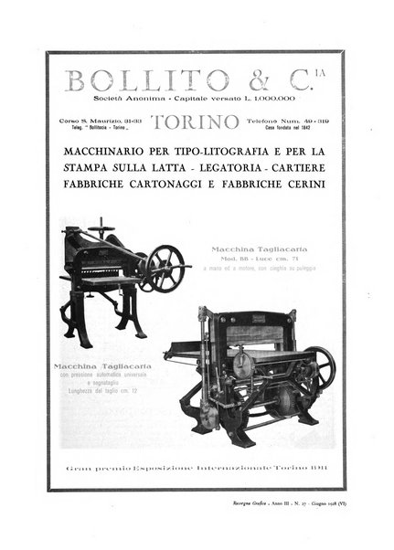 Rassegna grafica rivista mensile di informazioni tecniche, industriali e commerciali