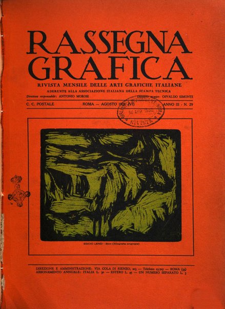 Rassegna grafica rivista mensile di informazioni tecniche, industriali e commerciali