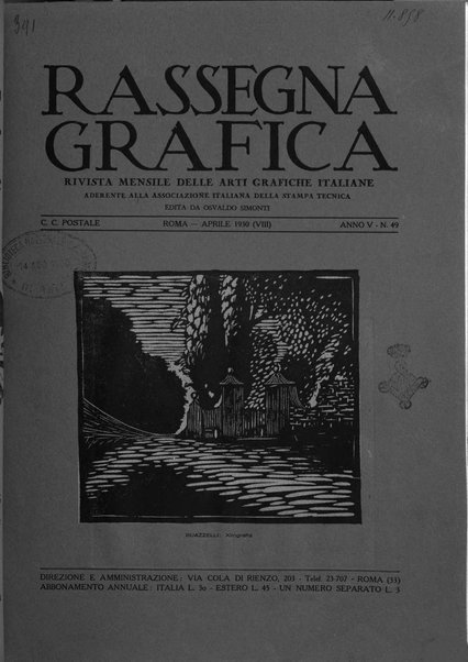 Rassegna grafica rivista mensile di informazioni tecniche, industriali e commerciali