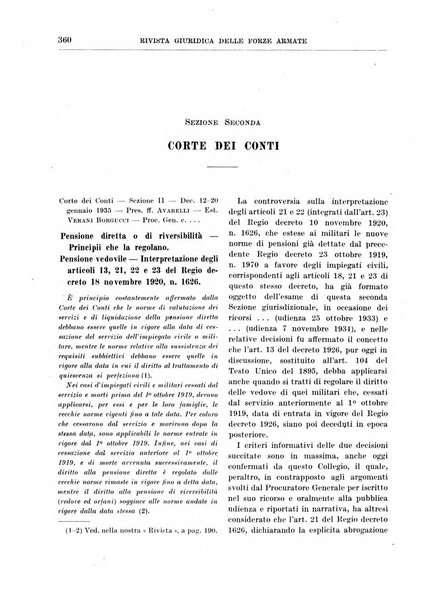 Rivista giuridica delle forze armate Pubblicazione mensile diretta da Giuseppe Mininni