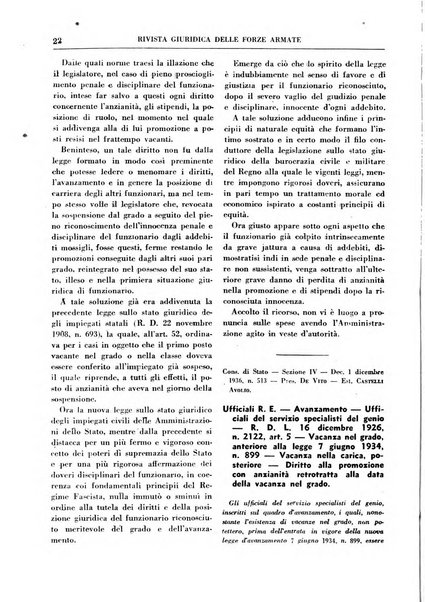 Rivista giuridica delle forze armate Pubblicazione mensile diretta da Giuseppe Mininni