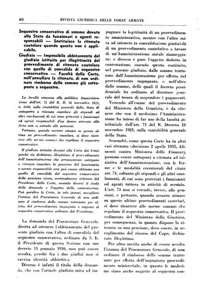 Rivista giuridica delle forze armate Pubblicazione mensile diretta da Giuseppe Mininni