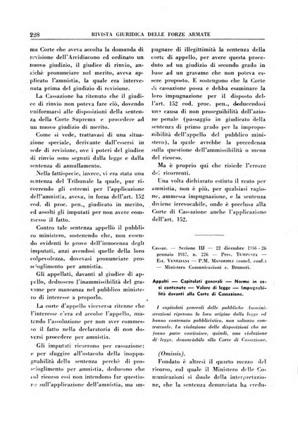 Rivista giuridica delle forze armate Pubblicazione mensile diretta da Giuseppe Mininni