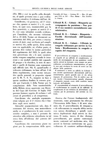 Rivista giuridica delle forze armate Pubblicazione mensile diretta da Giuseppe Mininni