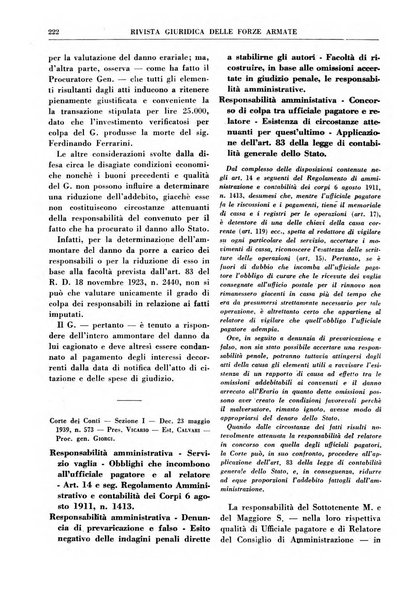 Rivista giuridica delle forze armate Pubblicazione mensile diretta da Giuseppe Mininni