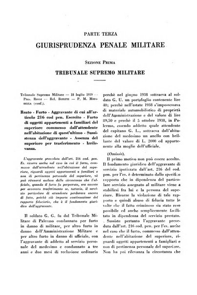 Rivista giuridica delle forze armate Pubblicazione mensile diretta da Giuseppe Mininni