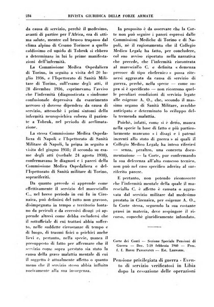 Rivista giuridica delle forze armate Pubblicazione mensile diretta da Giuseppe Mininni