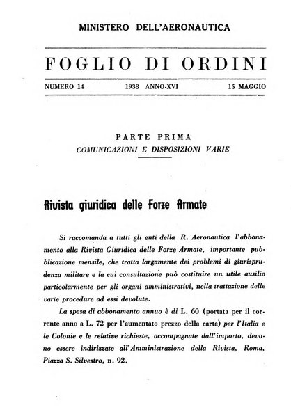 Rivista giuridica delle forze armate Pubblicazione mensile diretta da Giuseppe Mininni