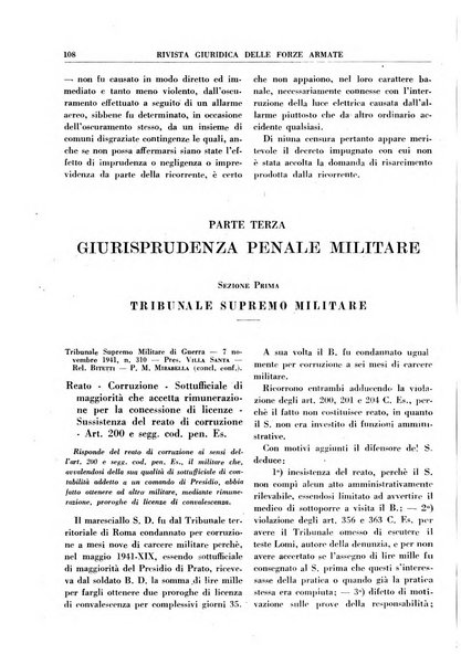 Rivista giuridica delle forze armate Pubblicazione mensile diretta da Giuseppe Mininni