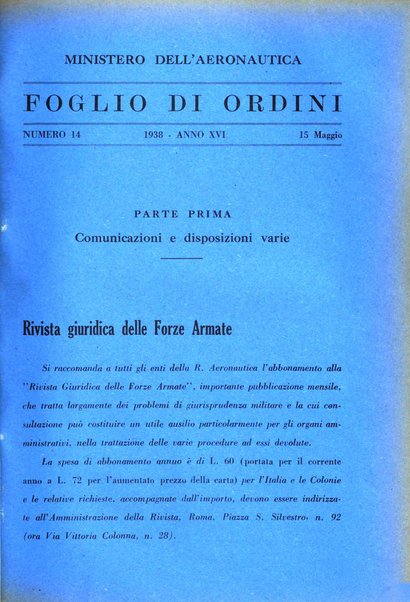 Rivista giuridica delle forze armate Pubblicazione mensile diretta da Giuseppe Mininni