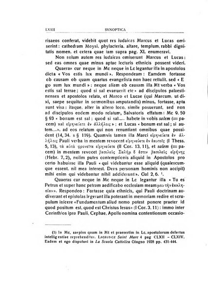 Synoptica Commentarii trimestres. A Primo Vannutelli sacerdote editi