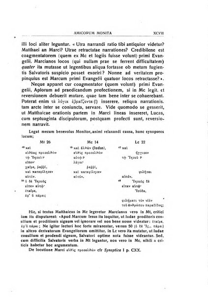 Synoptica Commentarii trimestres. A Primo Vannutelli sacerdote editi