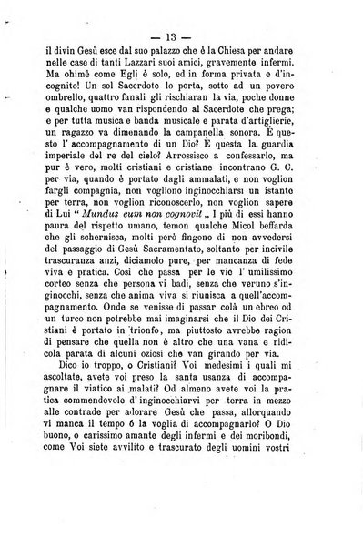 Il tabernacolo dell'amore periodico mensile in onore del ss. Sacramento