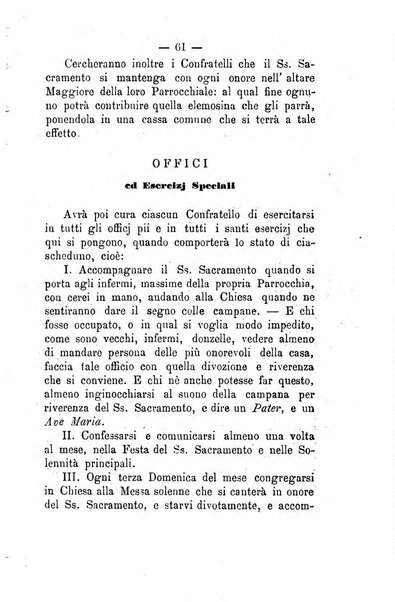 Il tabernacolo dell'amore periodico mensile in onore del ss. Sacramento