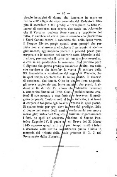 Il tabernacolo dell'amore periodico mensile in onore del ss. Sacramento