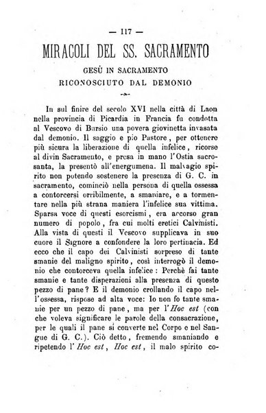 Il tabernacolo dell'amore periodico mensile in onore del ss. Sacramento