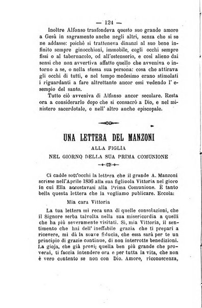 Il tabernacolo dell'amore periodico mensile in onore del ss. Sacramento