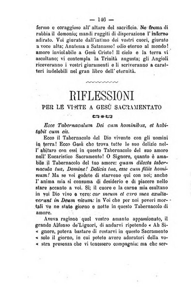 Il tabernacolo dell'amore periodico mensile in onore del ss. Sacramento