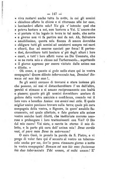 Il tabernacolo dell'amore periodico mensile in onore del ss. Sacramento