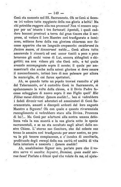 Il tabernacolo dell'amore periodico mensile in onore del ss. Sacramento