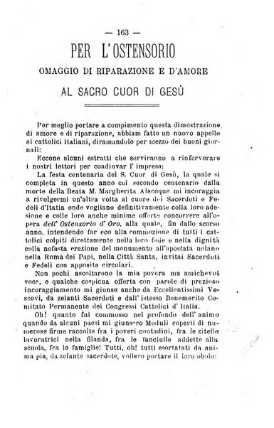 Il tabernacolo dell'amore periodico mensile in onore del ss. Sacramento