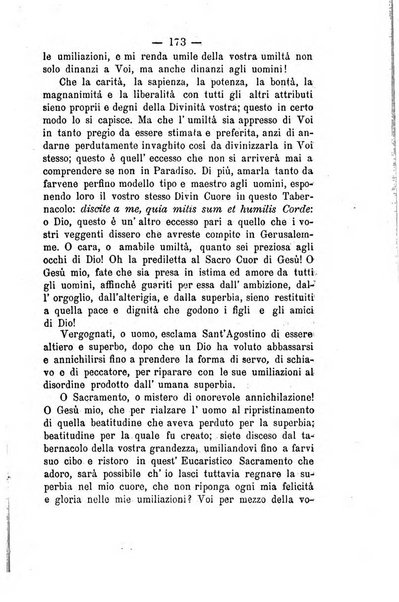 Il tabernacolo dell'amore periodico mensile in onore del ss. Sacramento