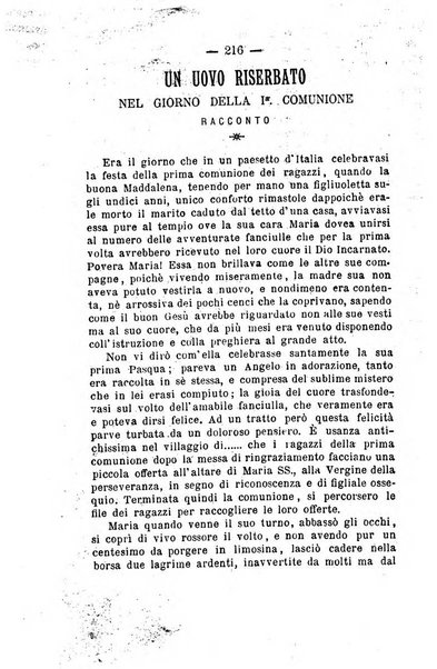 Il tabernacolo dell'amore periodico mensile in onore del ss. Sacramento