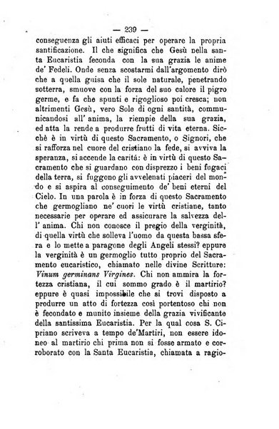 Il tabernacolo dell'amore periodico mensile in onore del ss. Sacramento