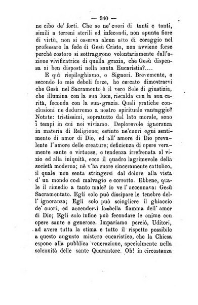 Il tabernacolo dell'amore periodico mensile in onore del ss. Sacramento