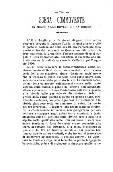 Il tabernacolo dell'amore periodico mensile in onore del ss. Sacramento