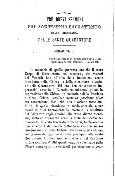 Il tabernacolo dell'amore periodico mensile in onore del ss. Sacramento