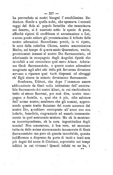 Il tabernacolo dell'amore periodico mensile in onore del ss. Sacramento